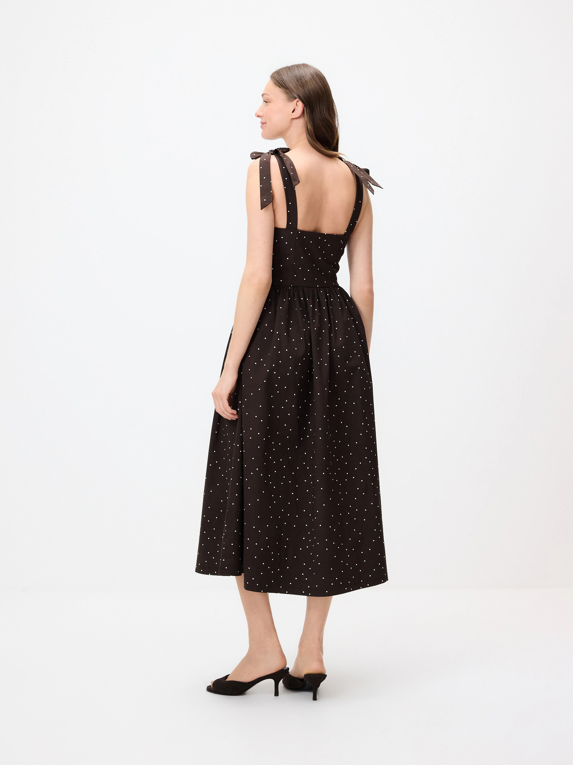 Midikleid mit Punkten
