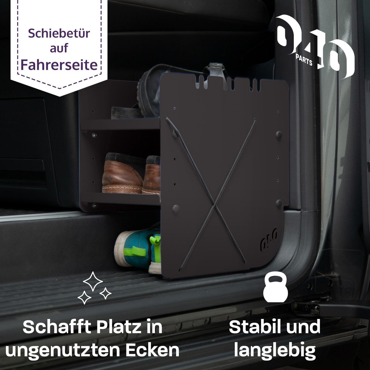 040 Parts Black Schuhregal - VW T7