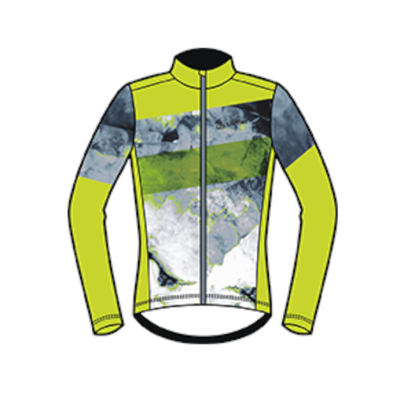 Löffler Floes Green heren lange mouwen wielrenshirt