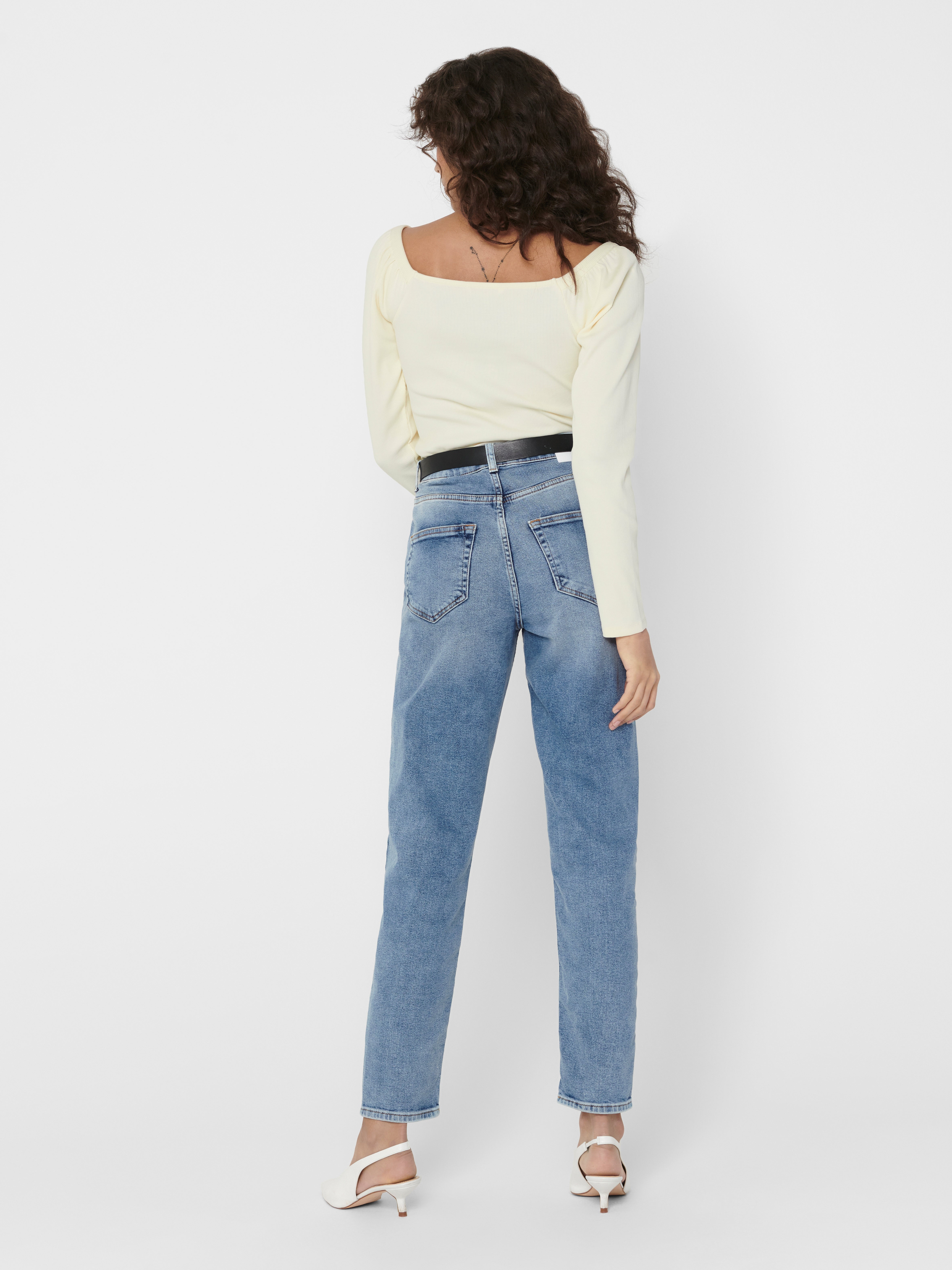 ONLVENEDA Hohe Taille Hohe Taille Jeans Light Blue Denim