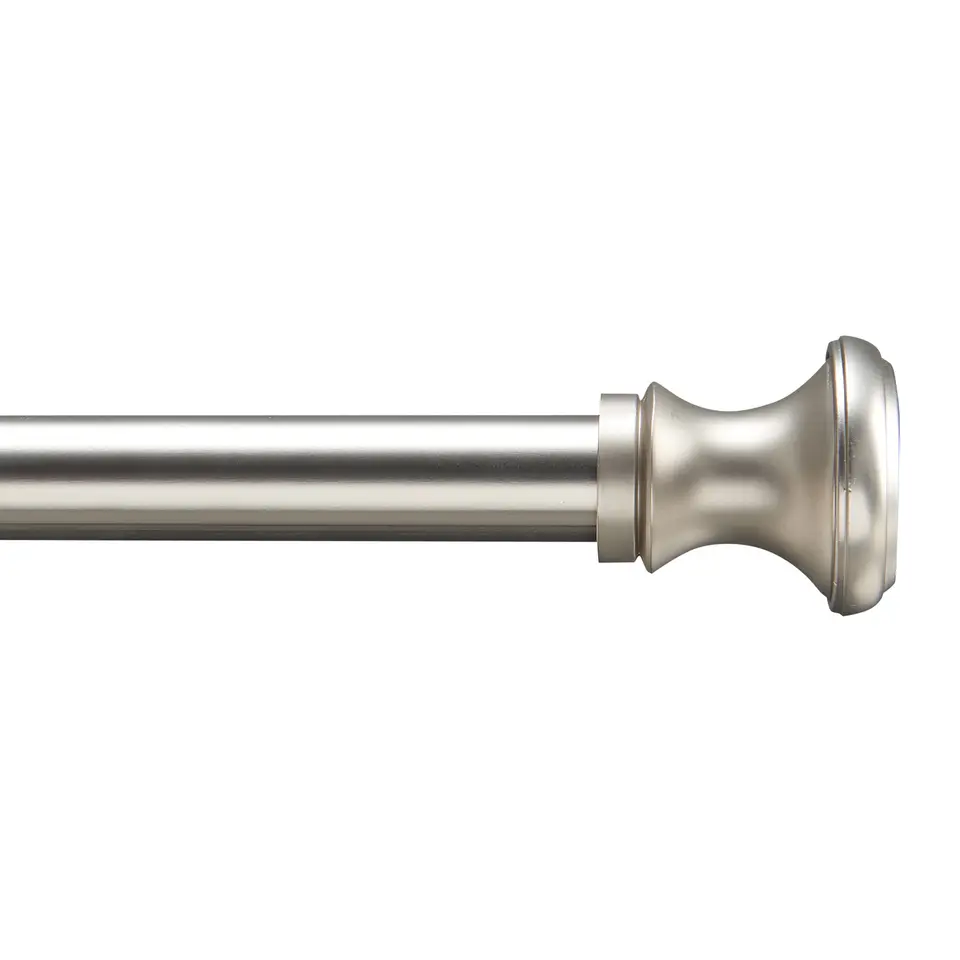 Lange gordijnroede - uitschuifbaar - 250-360 cm - zilvergrijs