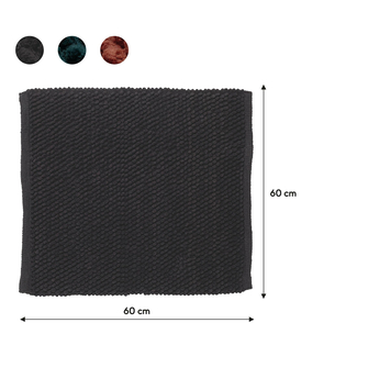 Sealskin badmat delhi 60x60cm donkergrijs