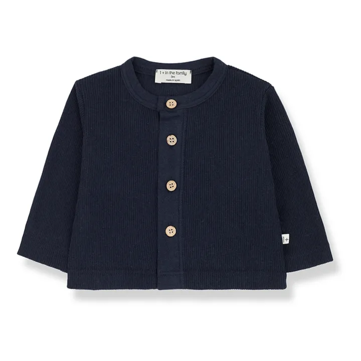 1+ in the family Cardigan Côtelé Mio | Bleu marine