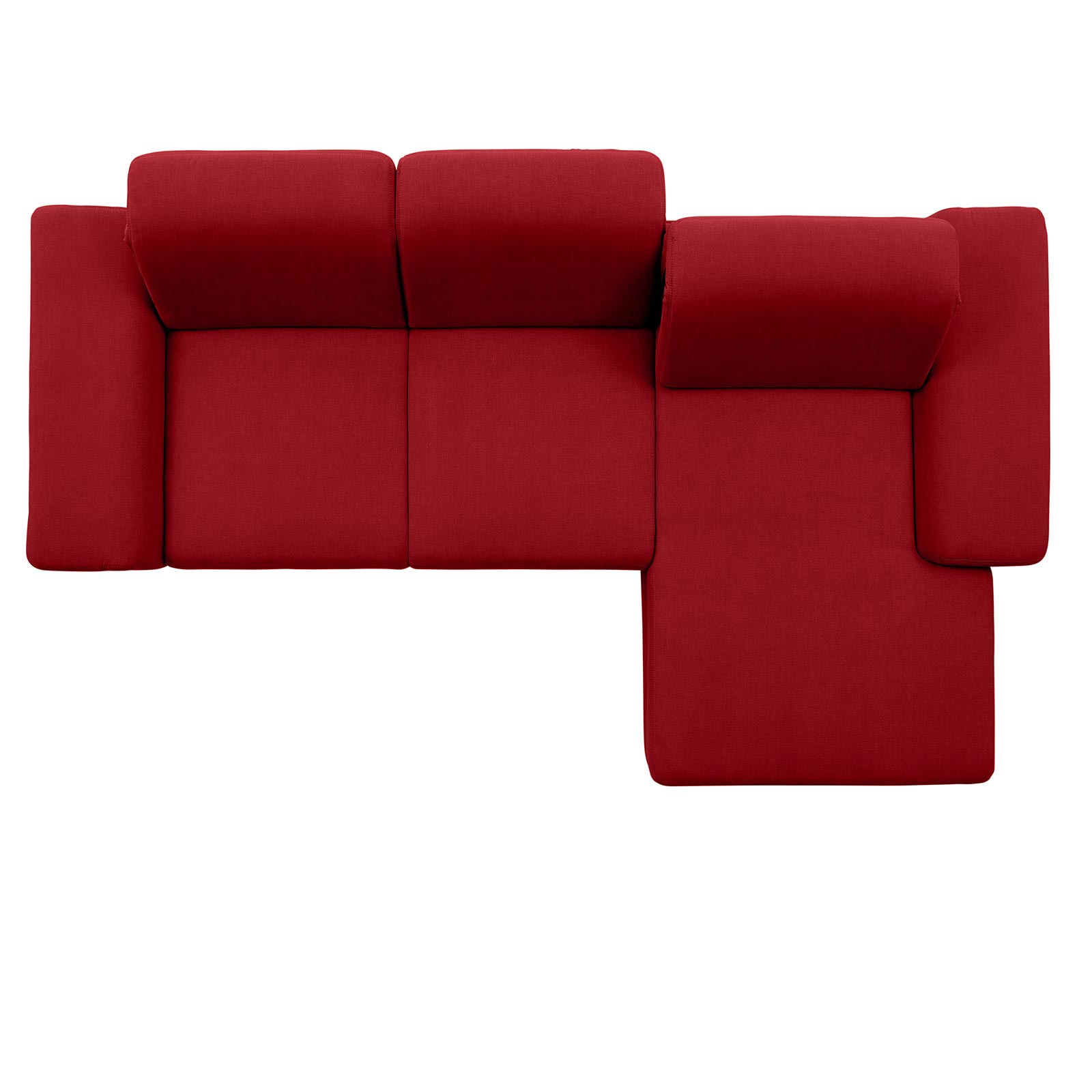 polsterpower Boxspringsofa - Miro bordeaux - Basismodell - Recamiere rechts