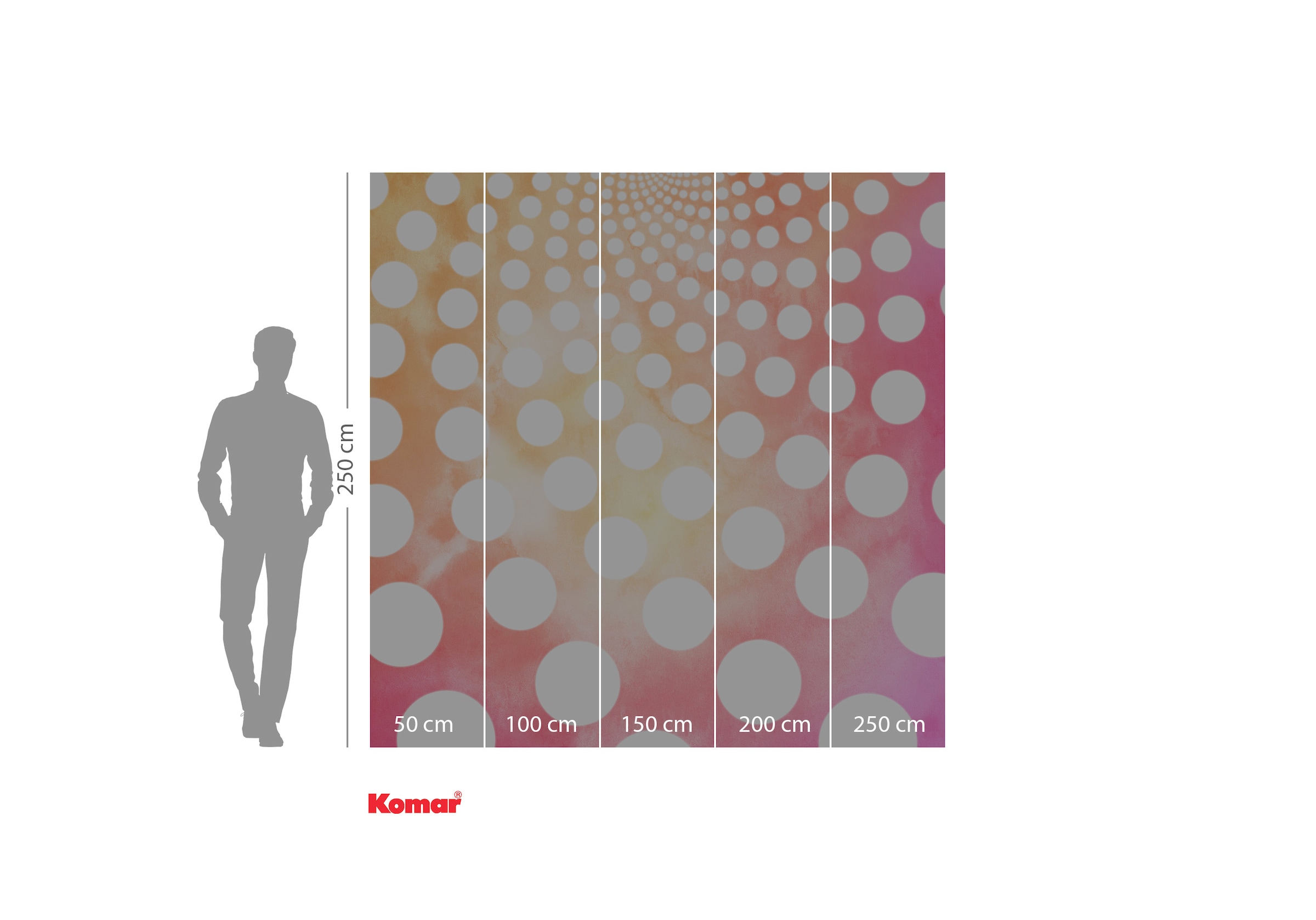 Komar Fototapete »Komar Vlies Fototapete - Fibonacci Sunset - Grösse 250 x 250 cm« bedruckt glatt