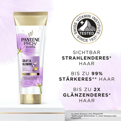 Pantene Pro-V Miracles Silky & Glowing Pflegespülung mit Biotin und Keratin Reconstruct