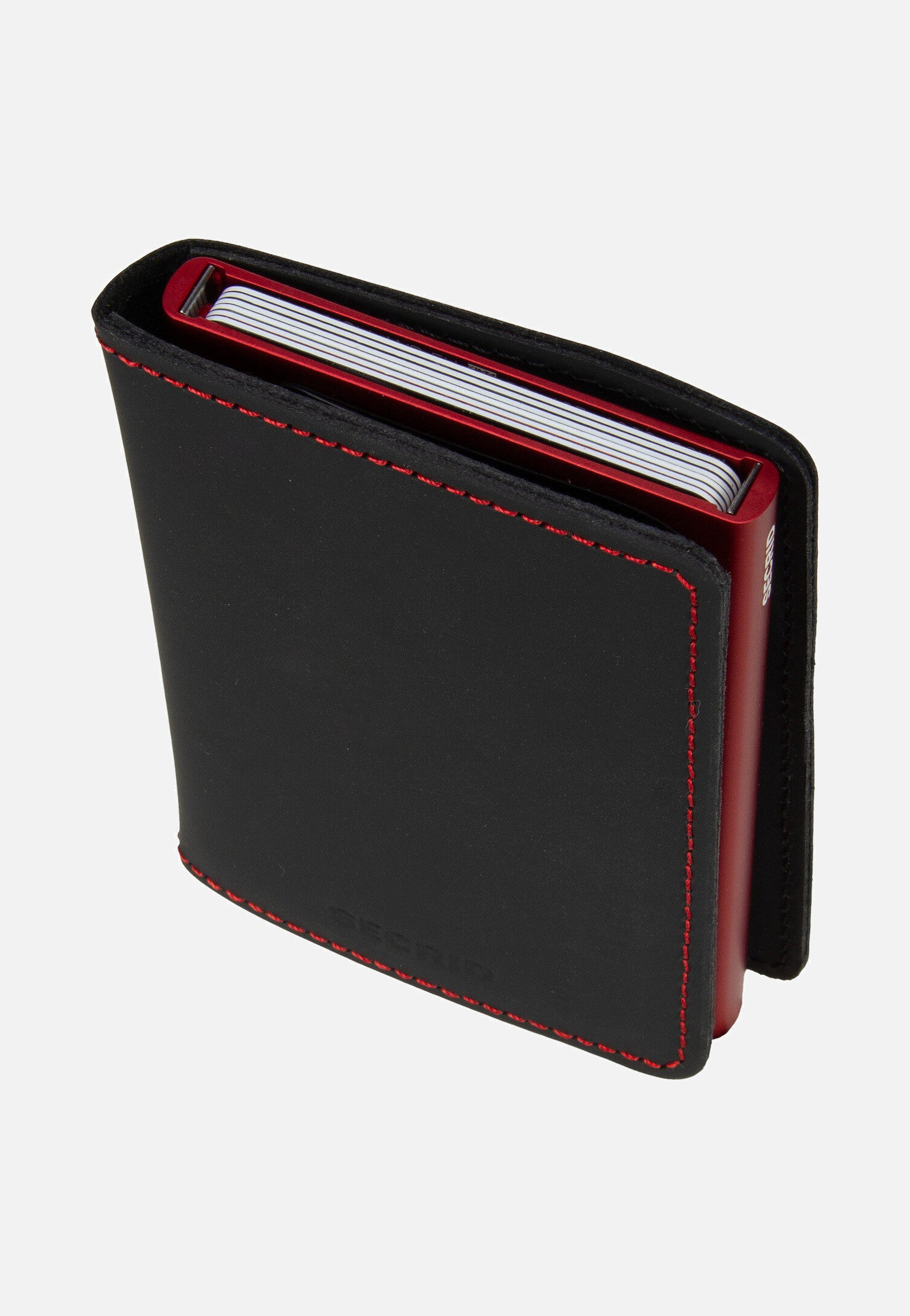 Slimwallet Matte Black & Red - Portemonnaie