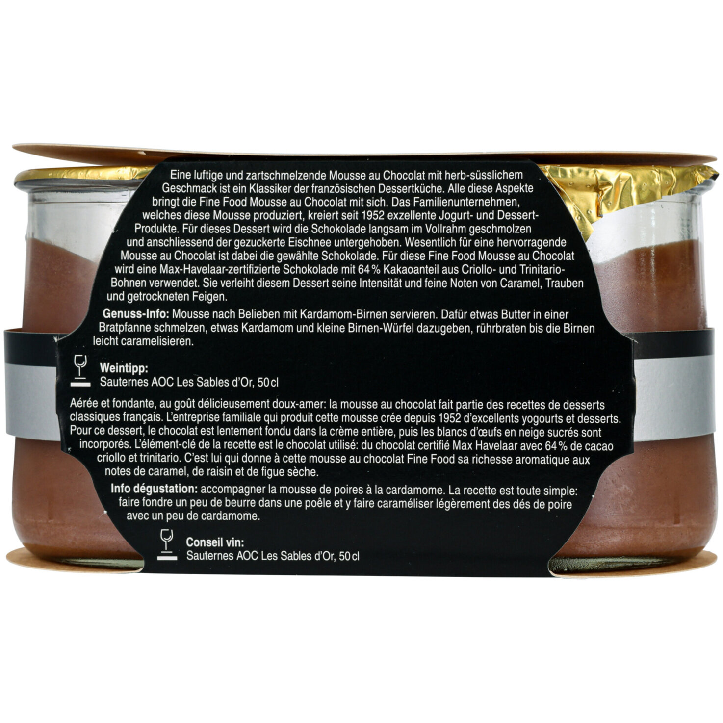 Fine Food Mousse au chocolat 2x80g