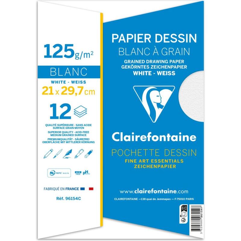 Dessin à Grain pochette 12F A4 125g