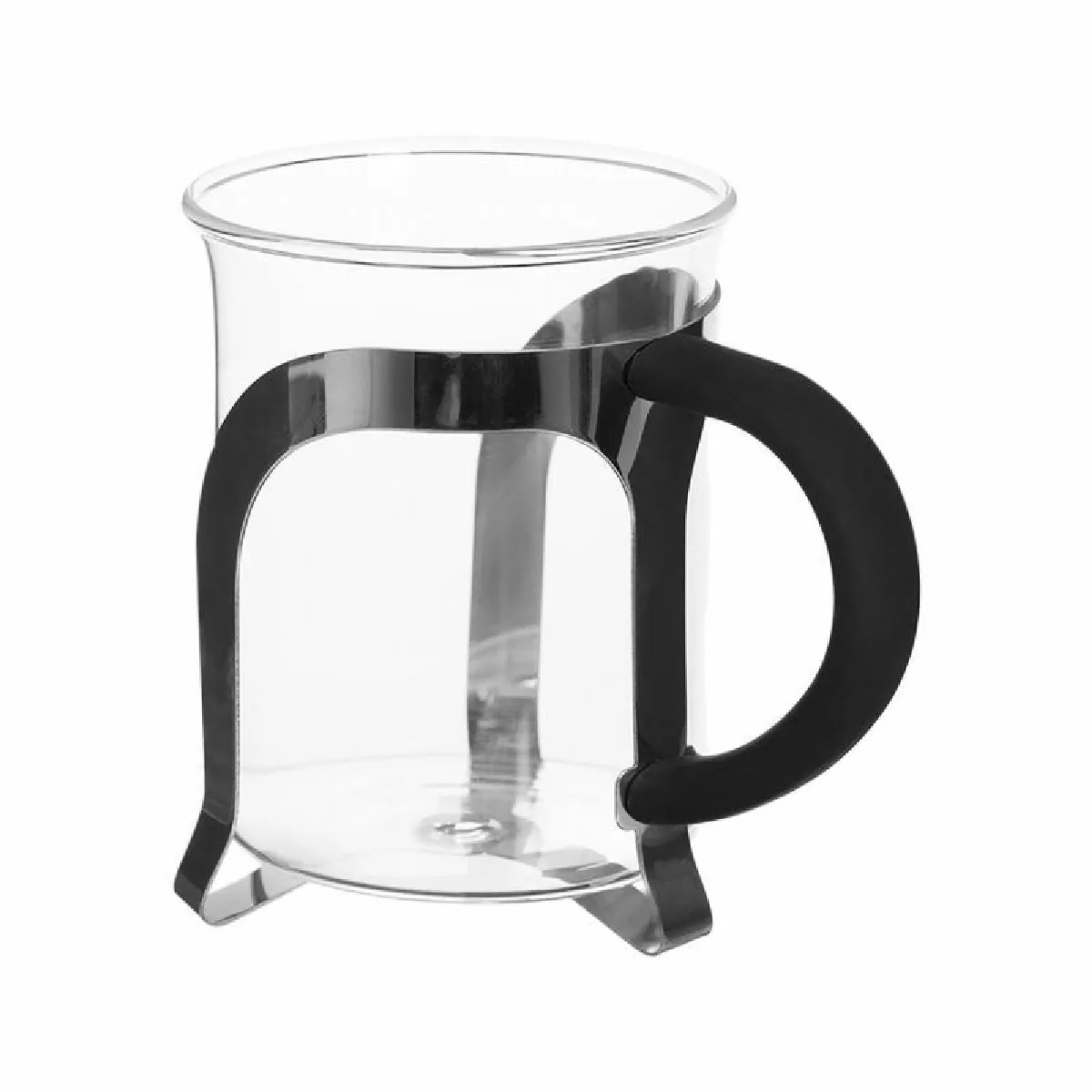 Coffret Cafetière & Tasses - Noir/Transparent