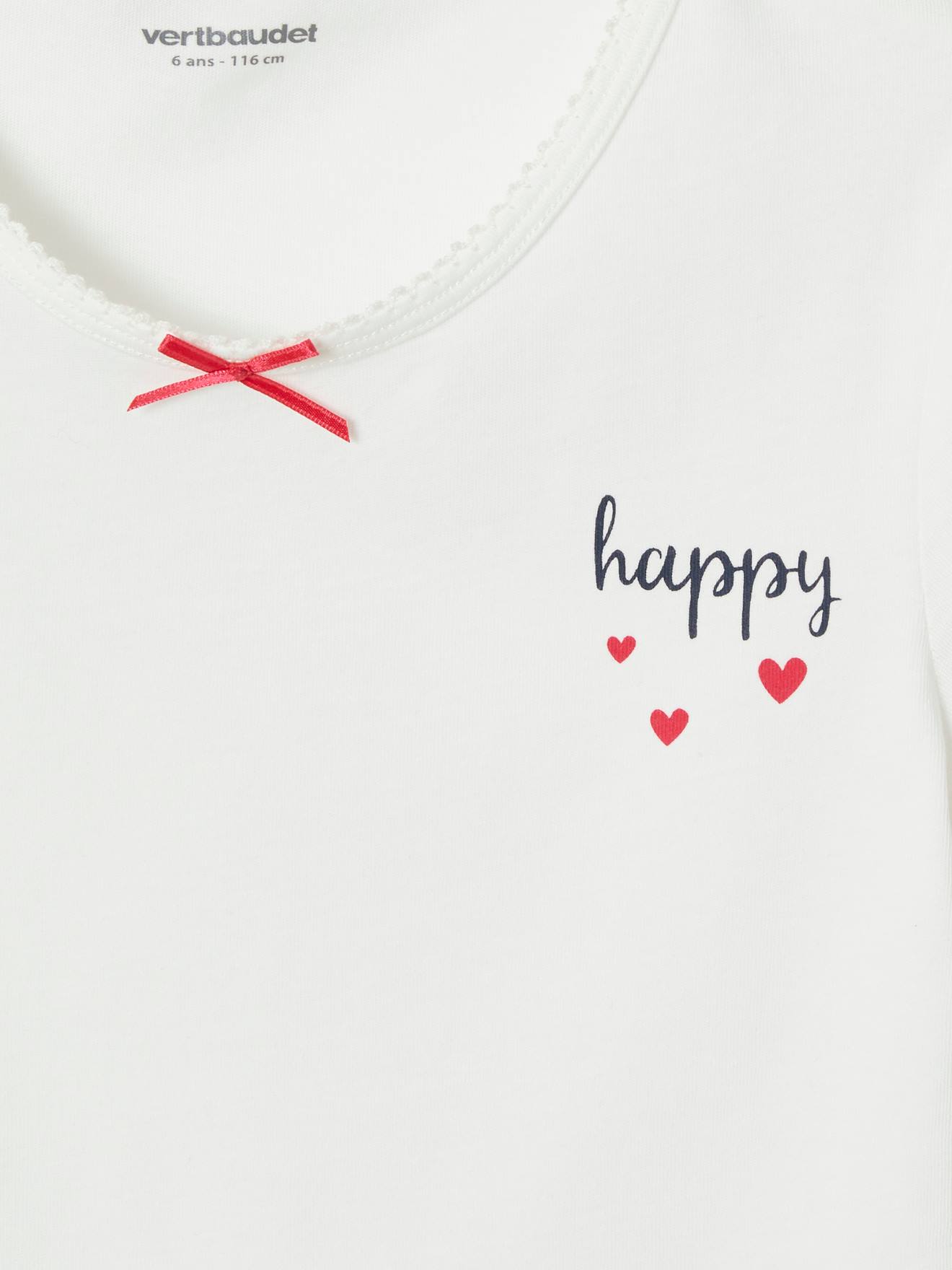 Conjunto de 3 camisetas Dream de manga curta para meninas, branco claro, bicolor/multicoloridas