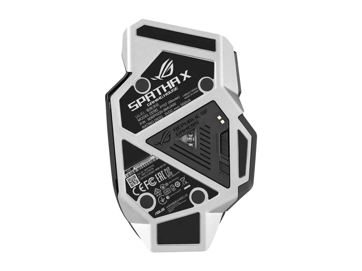 ASUS ROG Spatha X - Mus - højrehåndet - optisk - 12 knapper - trådløs, kablet - USB, 2.4 GHz - sort