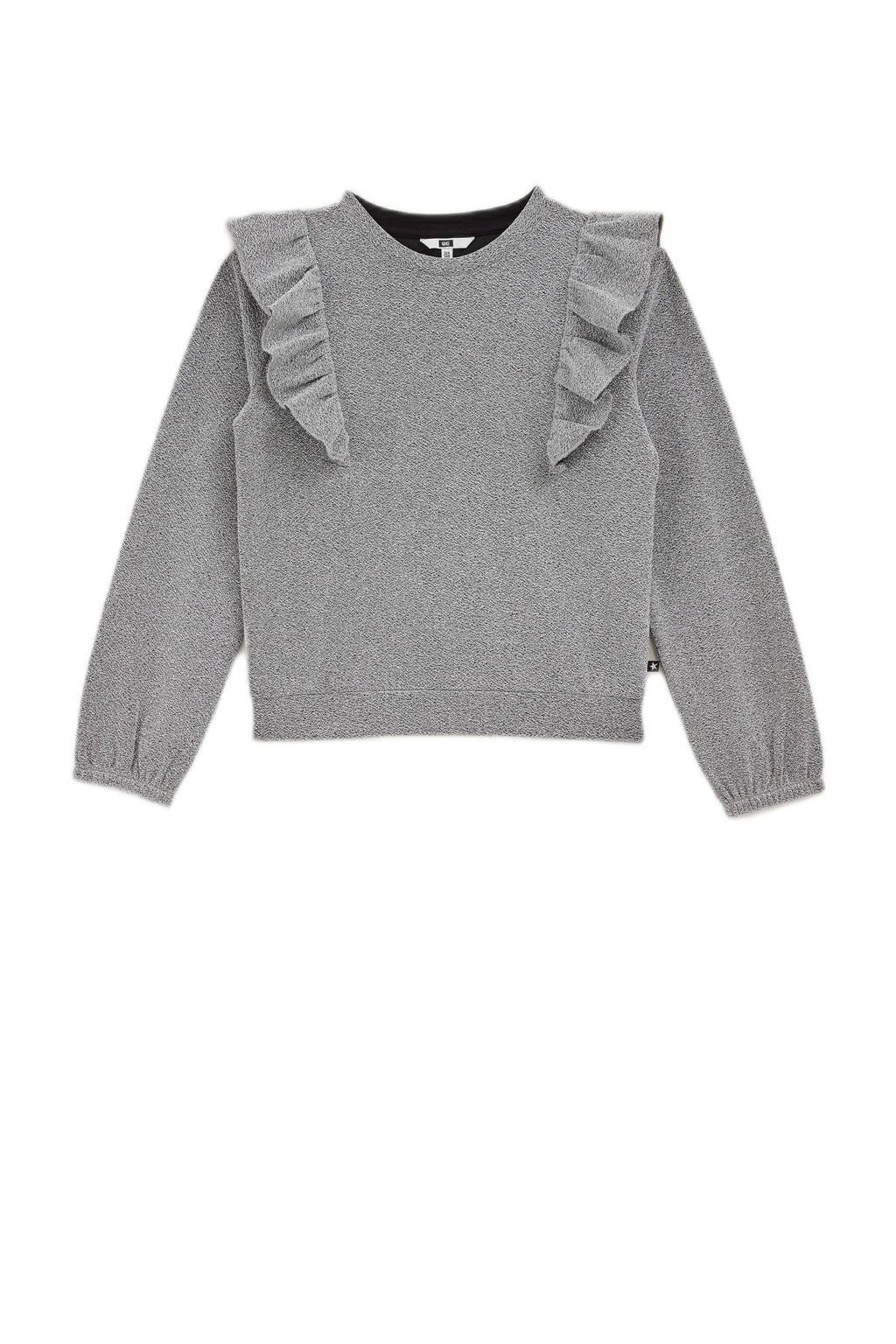 WE Fashion gemêleerde sweater zilver