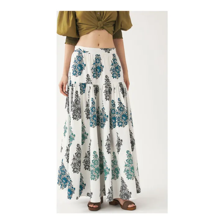 Antik Batik Jupe Muguet Popeline de Coton | Blanc