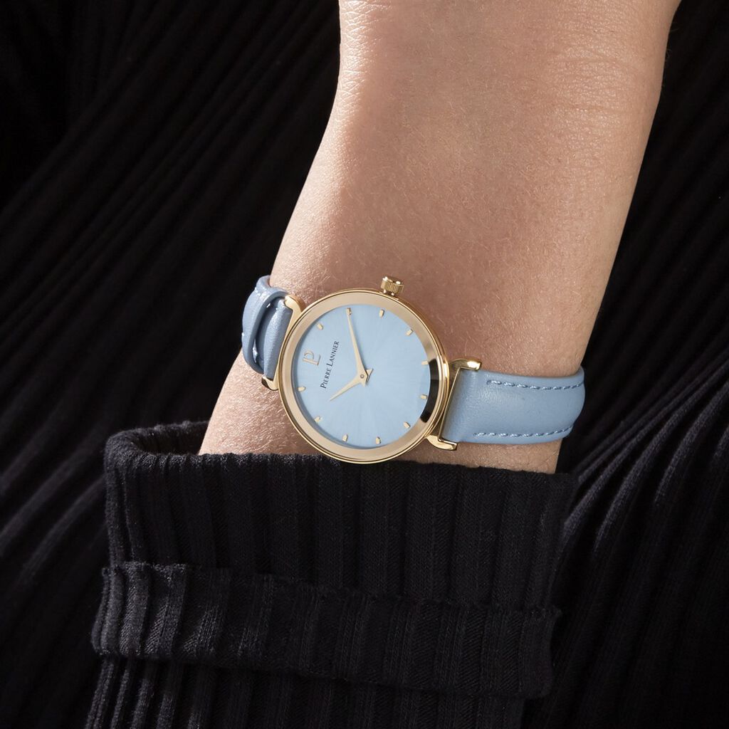 Montre Pierre Lannier Ligne Pure Bleu