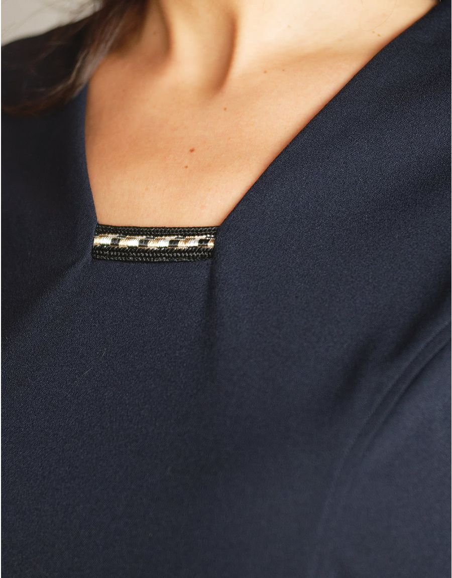 Robe chic bleu nuit