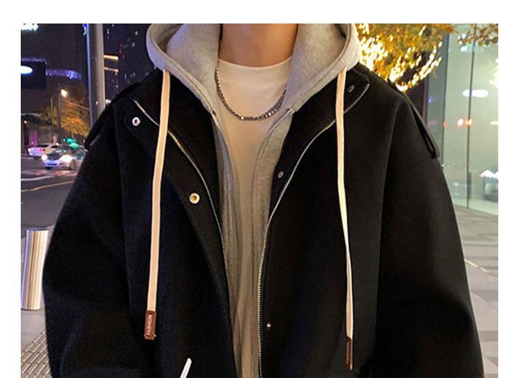 Wewewow - Oversized jas met capuchon en ritssluiting in twee delen