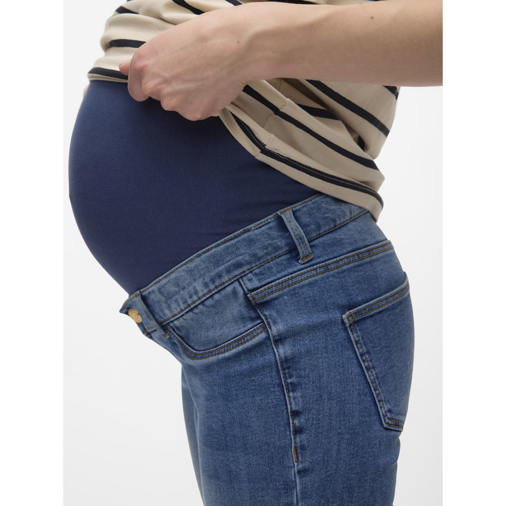 Køb Vero Moda Maternity Medium Blue Denim Sigi Flared Denim Jeans Noos