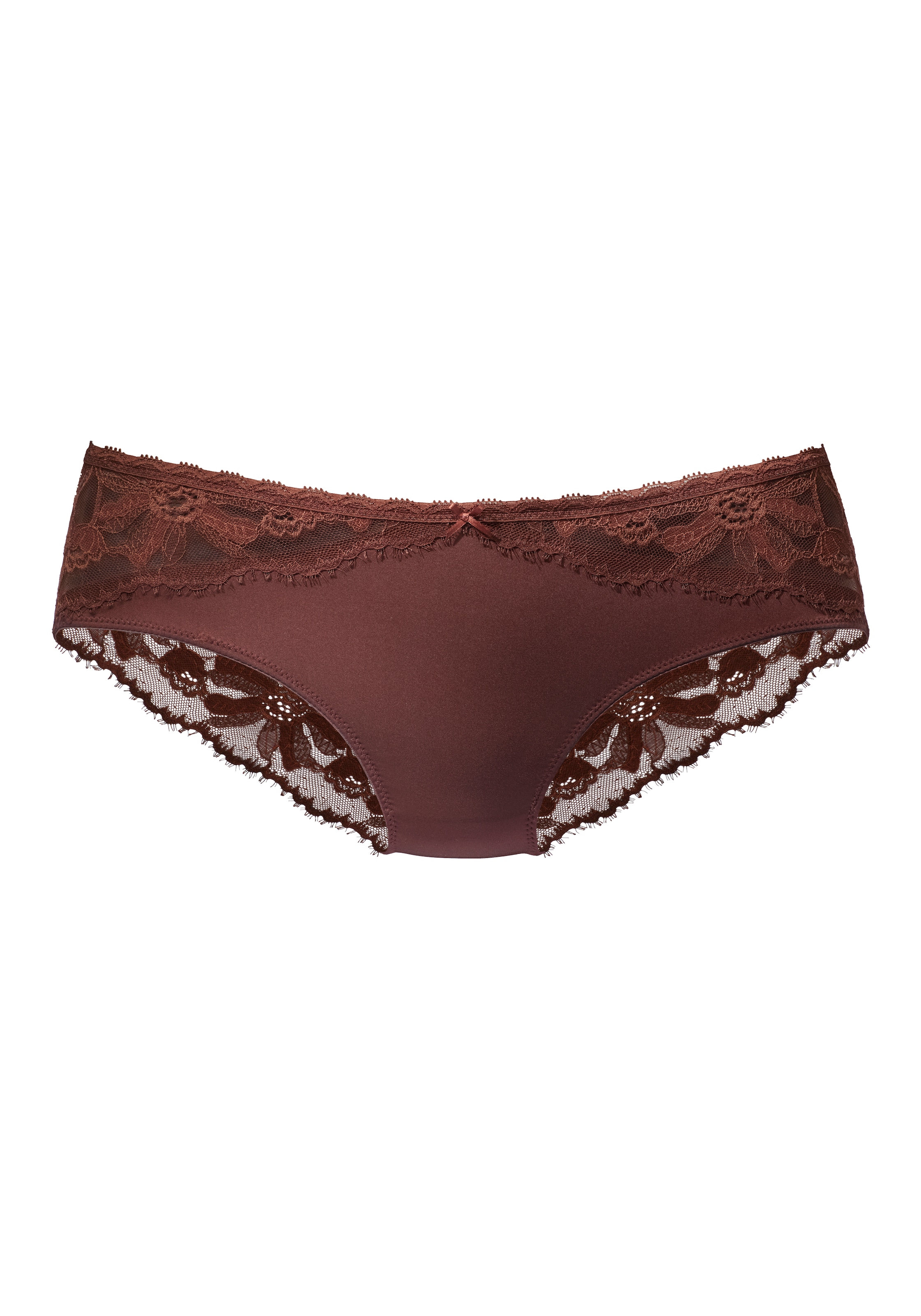 LASCANA Panty , mit seidigem Schimmer und edler Jacquardspitze