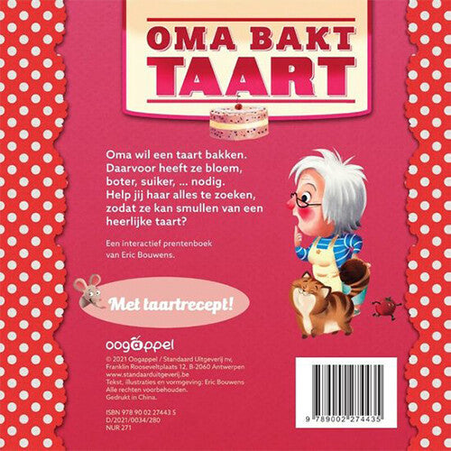 Uitgeverij oogappel kartonboek oma bakt taart