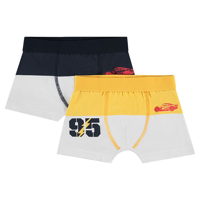 Lot de 2 boxers bicolores Disney/Pixar® print Cars - Blanc