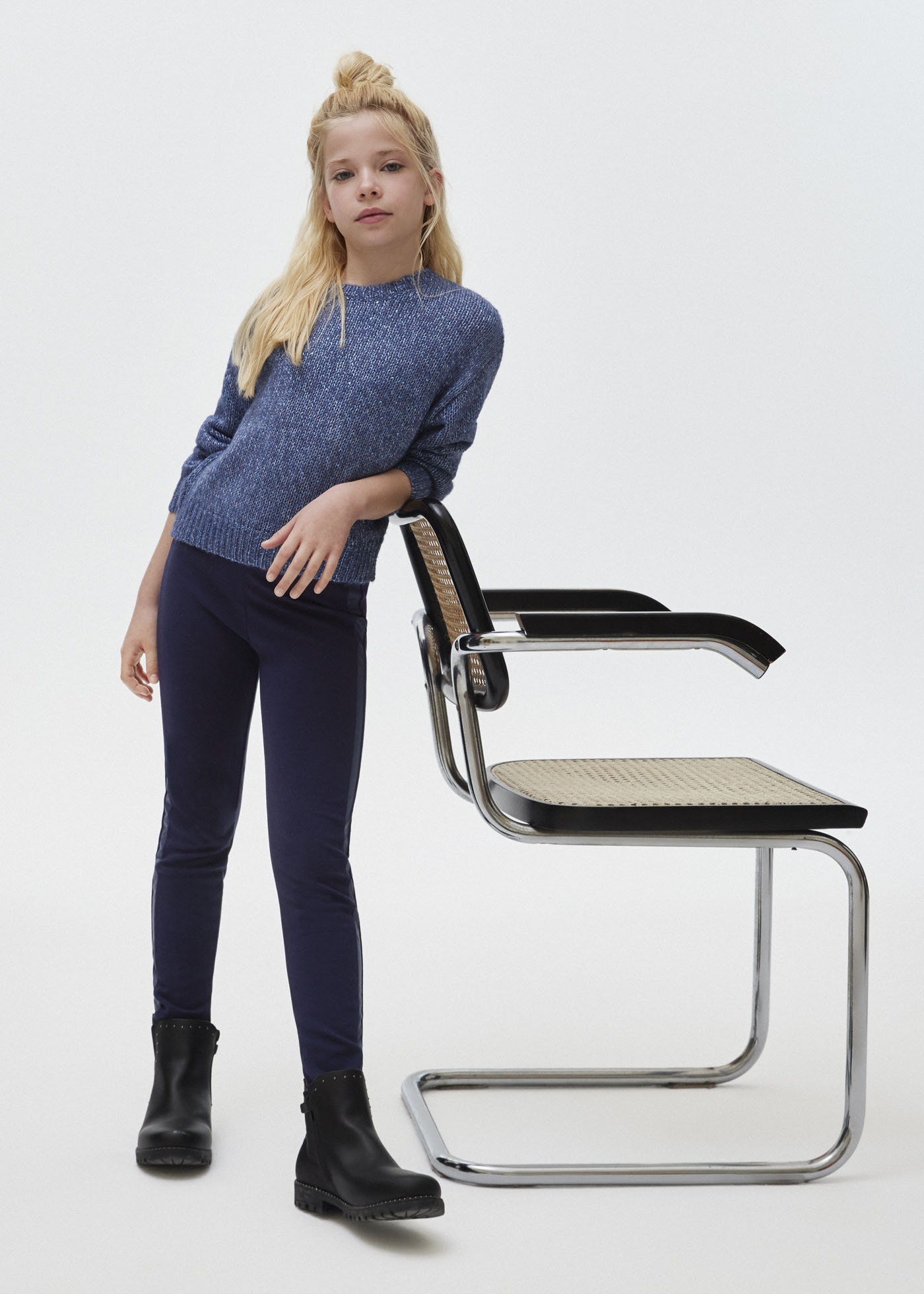 Leggings de couro sintético para meninas