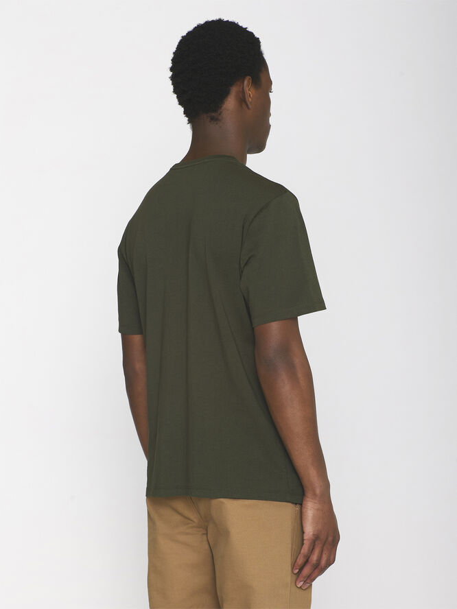 Knowledge Cotton Apparel AGNAR basic t-shirt - Regenerative Organic Certified™ - GOTS/Vegan Grøn