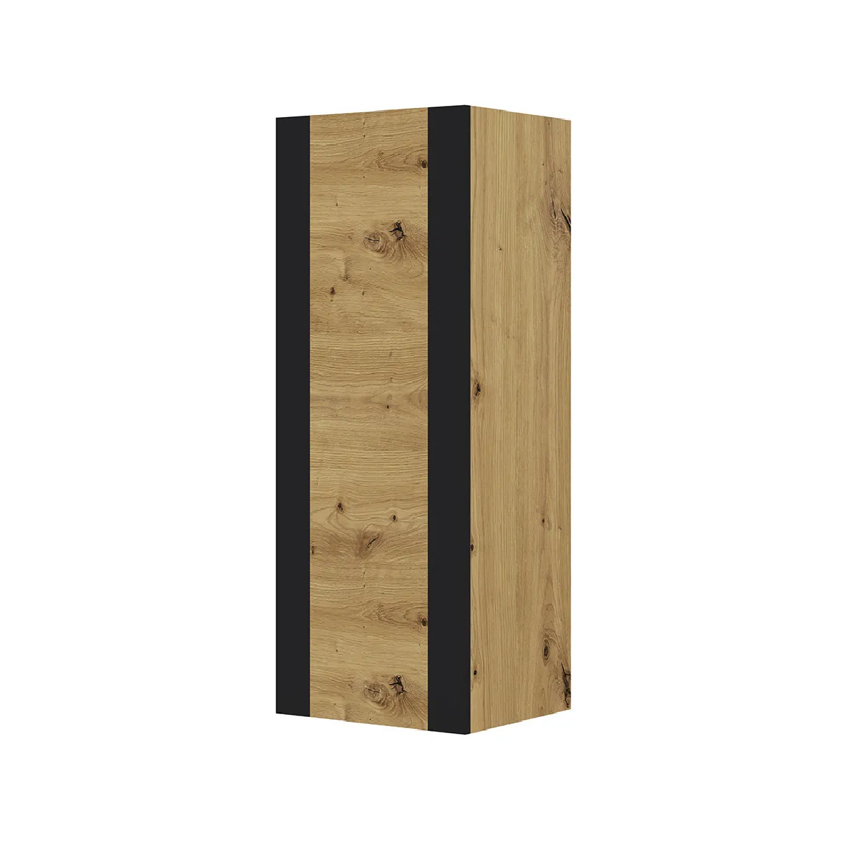 BESTMOBILIER Pedro - étagère suspendue - Bois/Noir