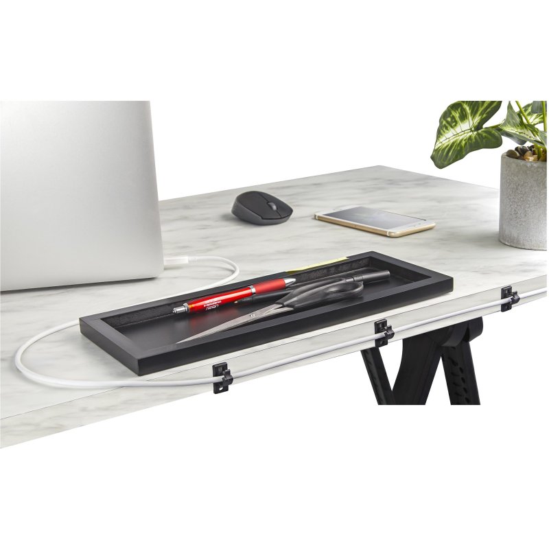 StarTech.com 100 Pinces Attache Câbles Adhésives Noir, Organiseur Câbles Réseau/Ethernet/Bureau/Ordinateur, Range Câbles Bureau Autocollant, Pince Nylon Autocollante Ignifugée UL/94V-2