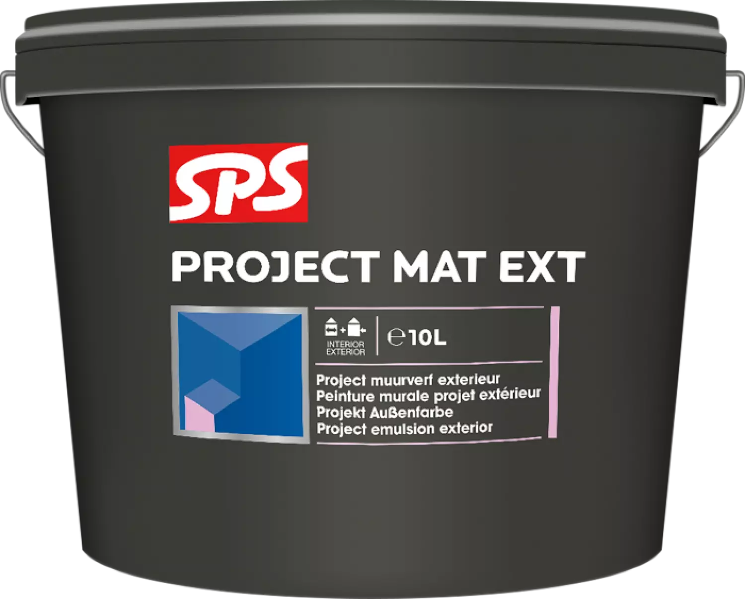 SPS Project Mat Ext Muurverf - Zwart - 10L