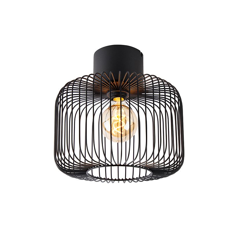 Design plafondlamp zwart draad 31,5cm - Baya
