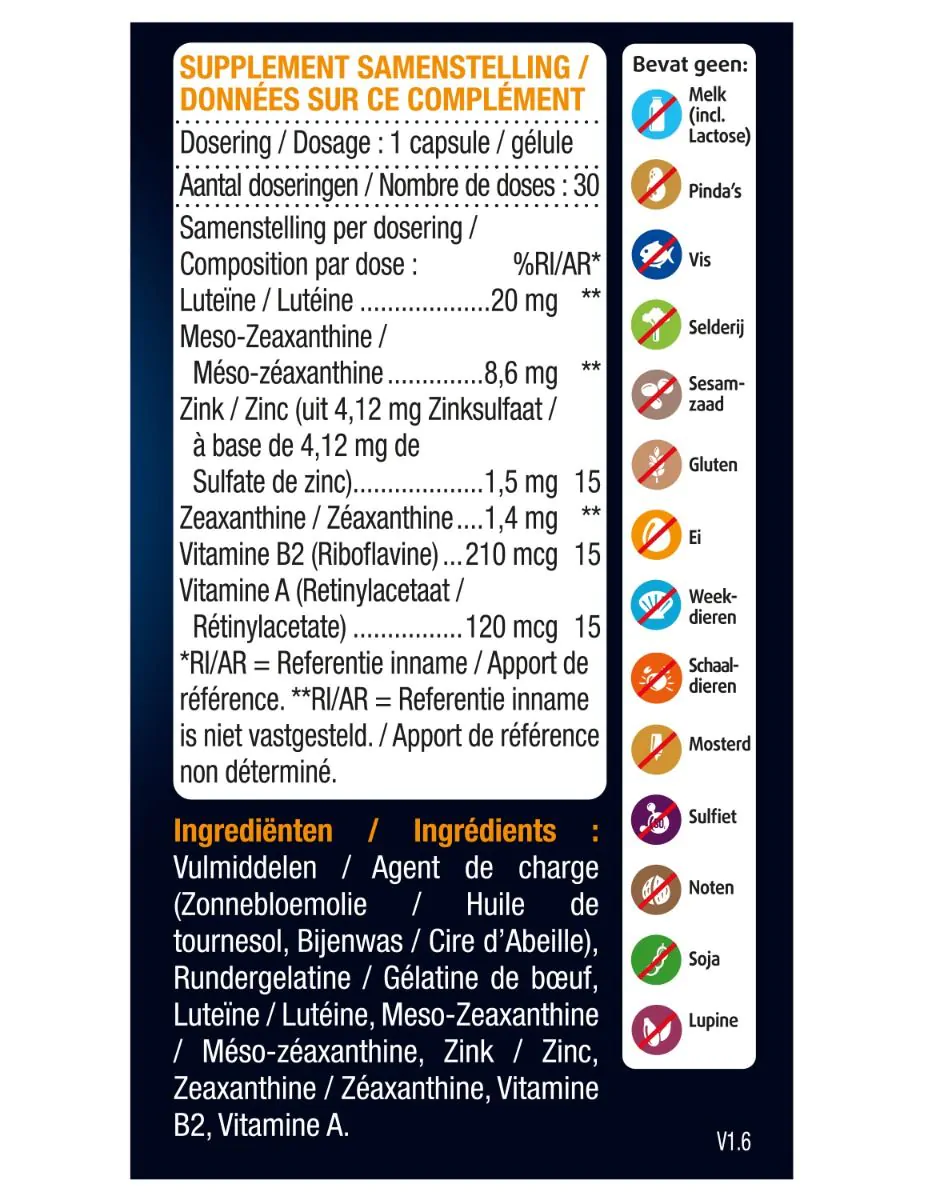 Ogen, Scherp zien & Vochtbalans 30 capsules