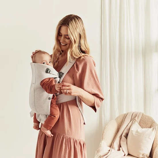Porte-bébé Mini   Beige Clair Jersey 3D        de               BabyBjörn