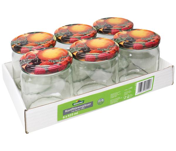 Dehner Konfitürenglas, 425 ml, 6er-Set