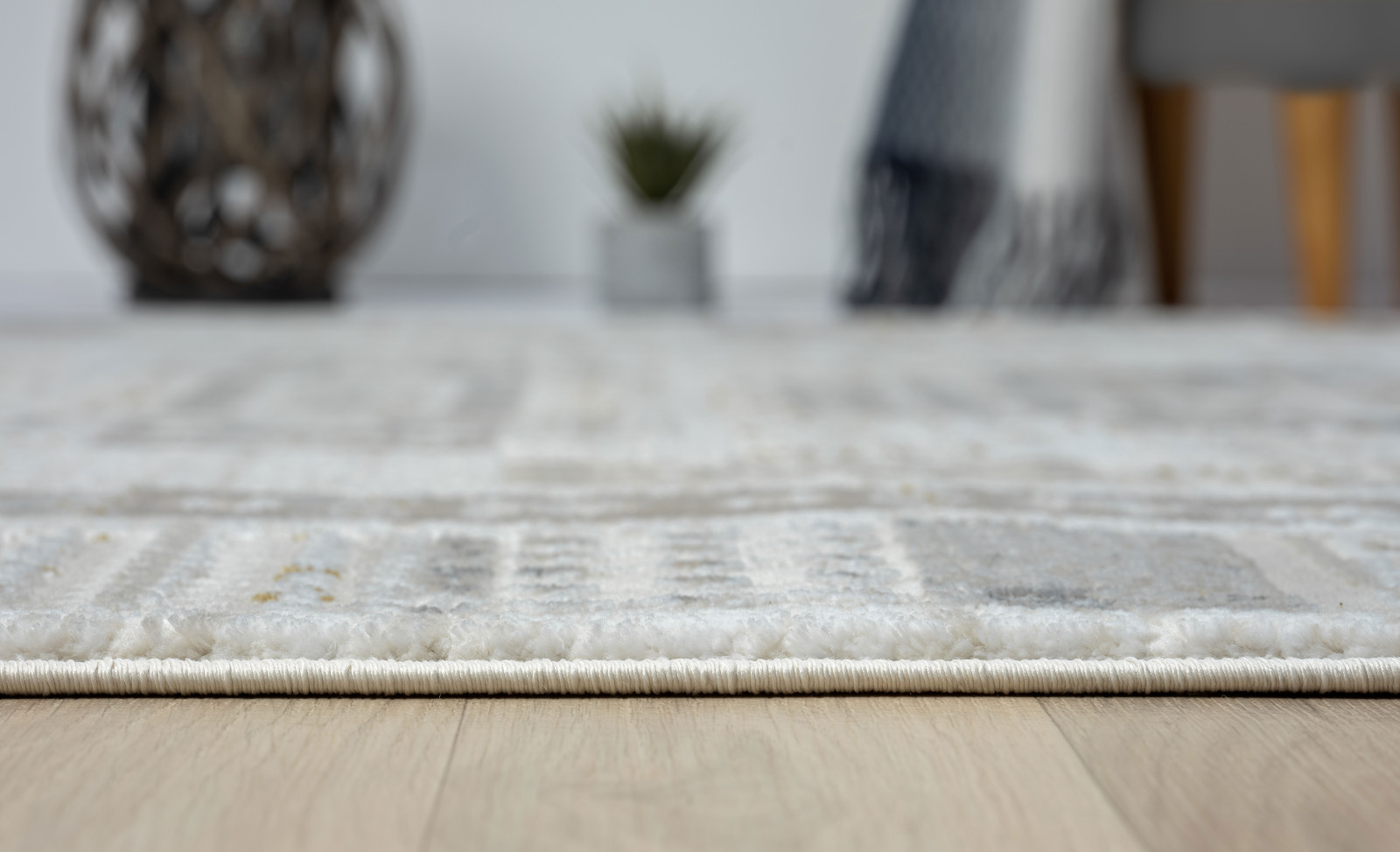 Teppich MY KASHKULY - creme-hellgrau-altgoldfarben - 160x230 cm