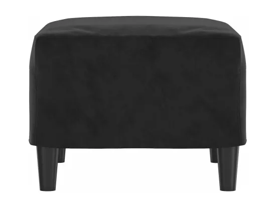 Repose-pied Noir 60x50x41 cm Velours