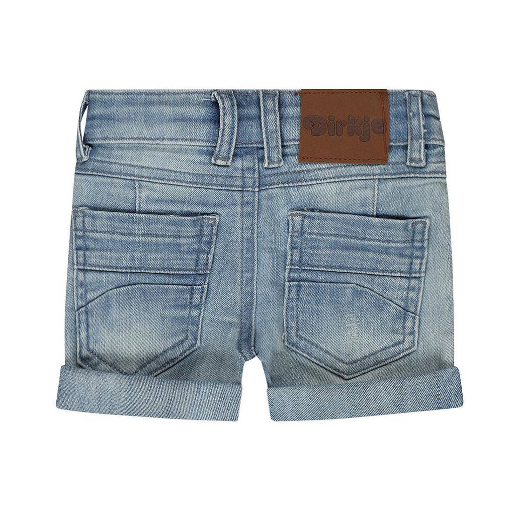 Dirkje denim short Jeans shorts turn-up blauw