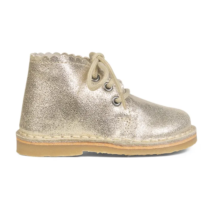 Petit Nord Boots Lacets Scallop | Doré