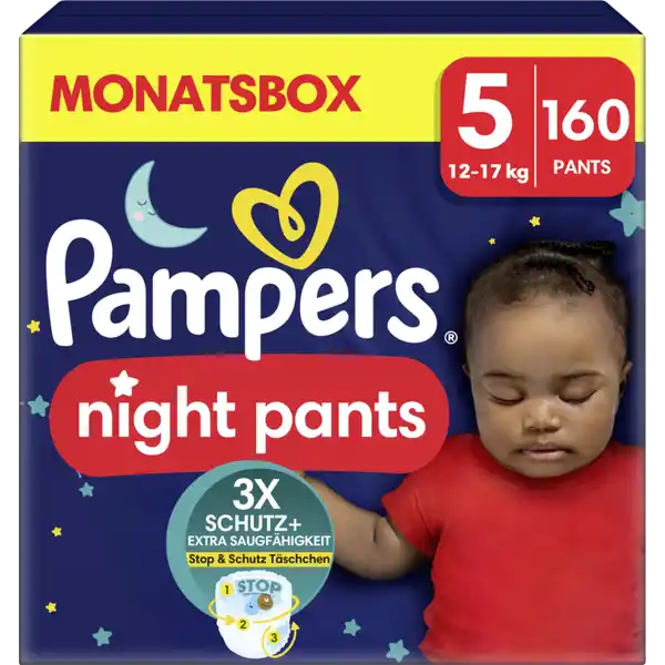 Baby dry Windeln Night Pants Gr. 5 (12-17 kg) Monatsbox