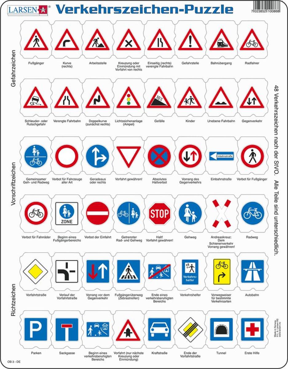 Larsen Puzzle Puzzle - Verkehrszeichen Deutschland