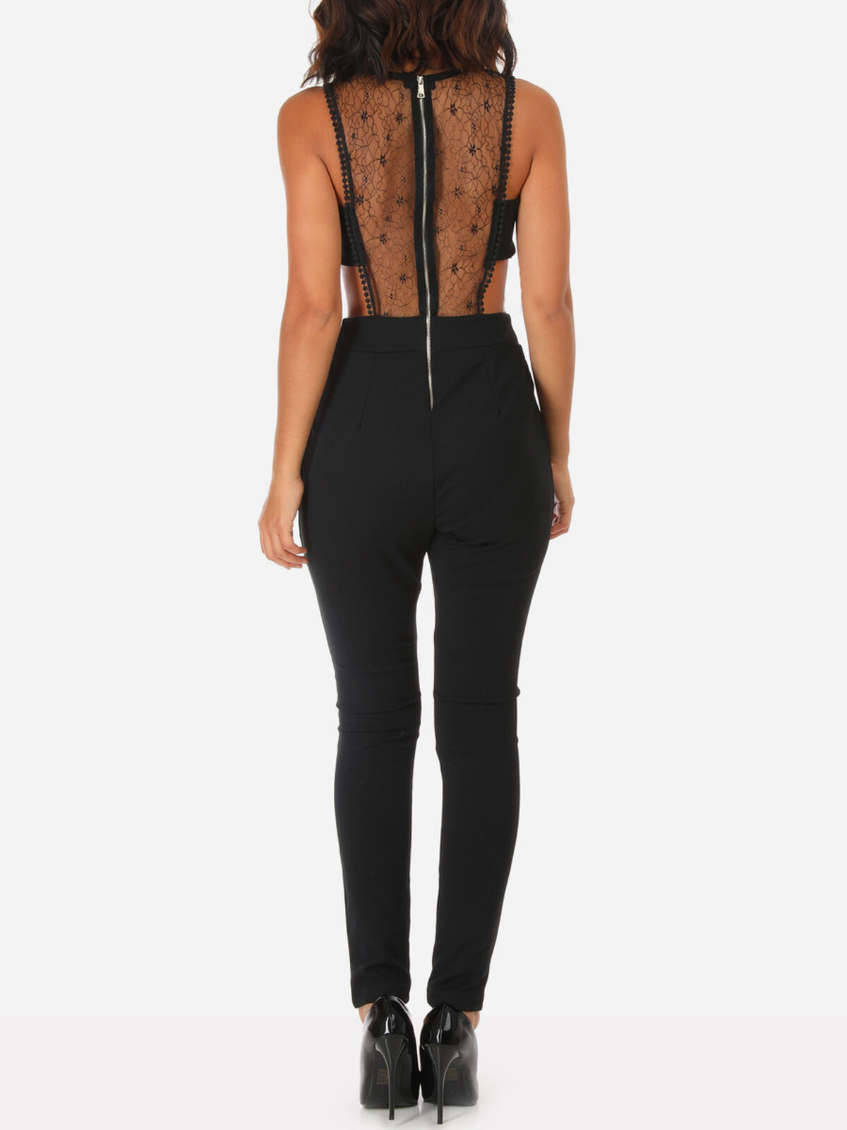 Combinaison effet bandeau- Noir
