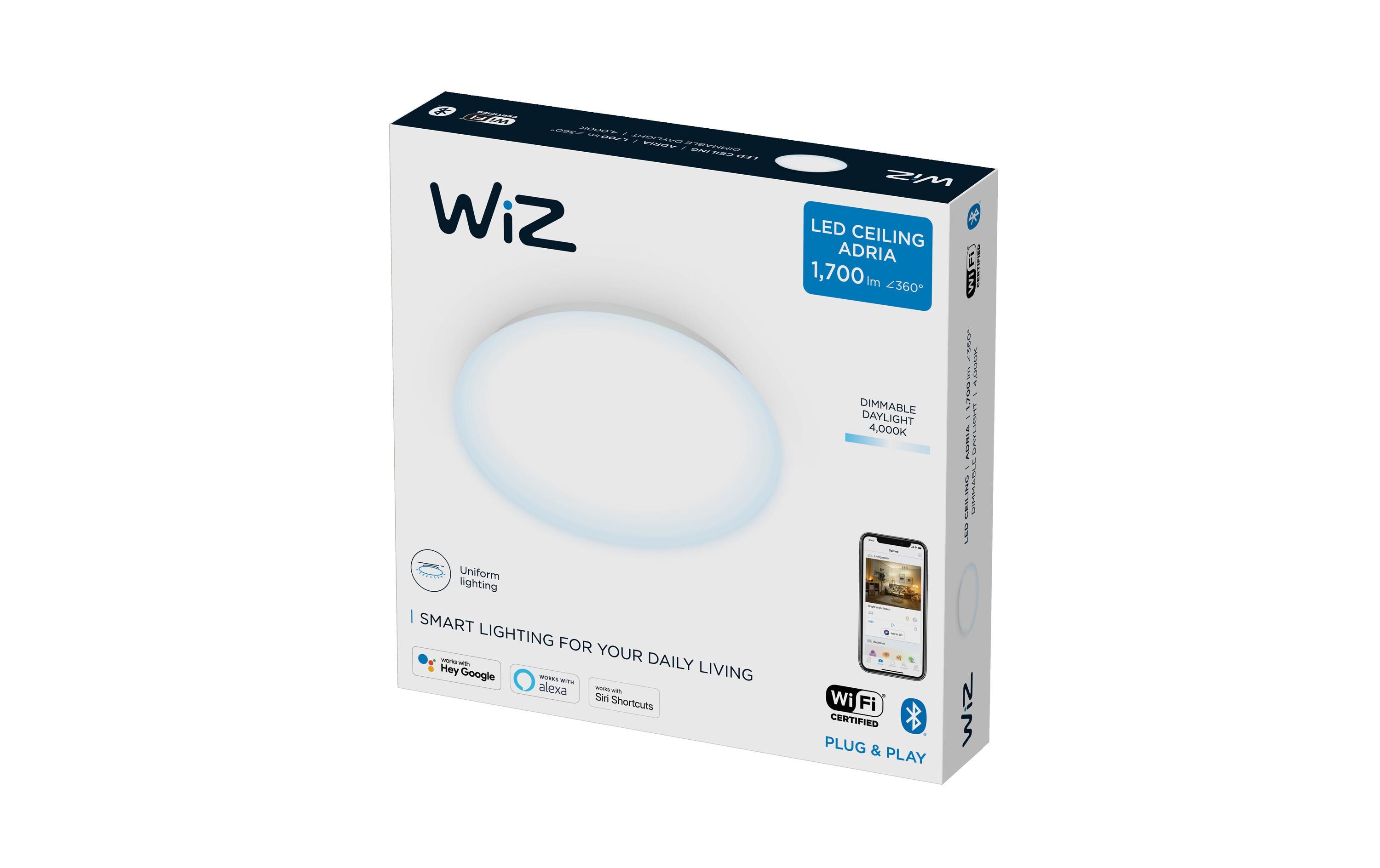 Deckenleuchte Adria 17W 4000K EinzelpackSmartes Leuchtmittel, steuerbar über Bluetooth, Matter, WLAN