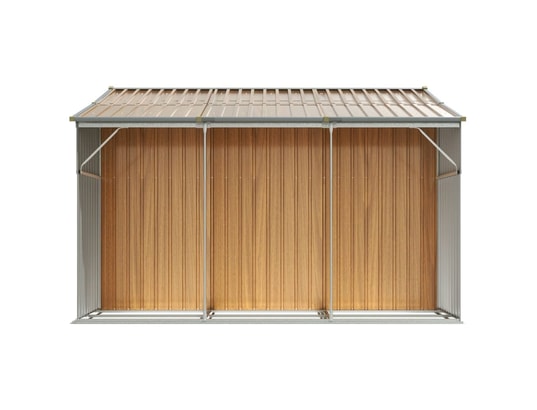 VIDAXL - Abri de jardin marron clair 277x279x179 cm acier galvanisé