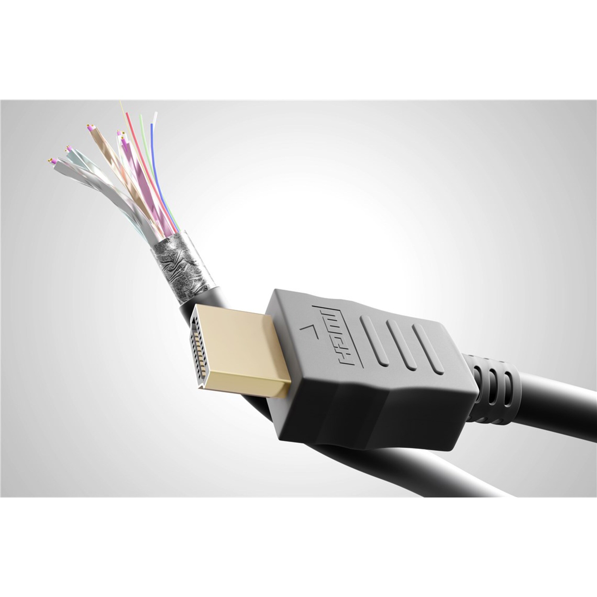 goobay Kabel High-Speed-HDMI 90°-Kabel mit Ethernet