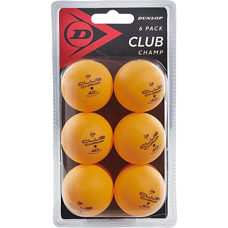 Dunlop 40+ Champ Bordtennisbolde 6-pak - orange