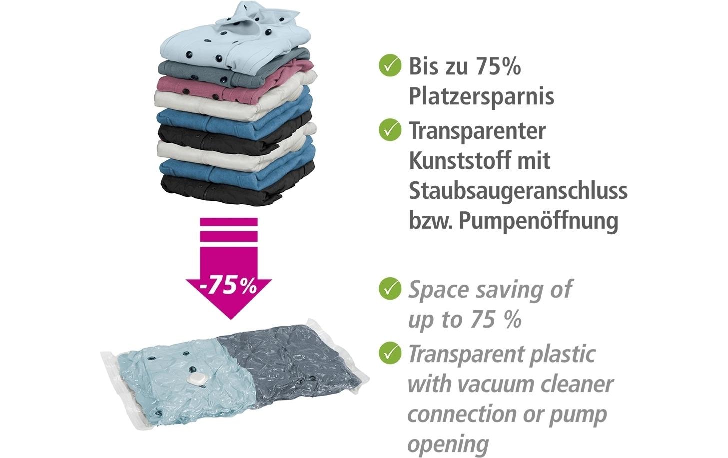 Vakuumbeutel Reise-Set 40 cm/50 cm x 60 cm/70 cm, 6 StückVakuum Aufbewahrungssystem