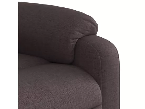 Fauteuil massant inclinable Marron foncé Tissu