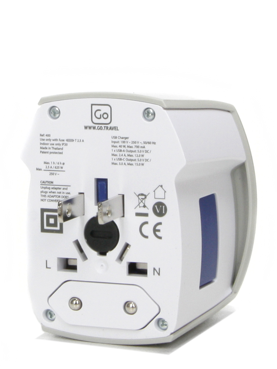 Adaptateur Go Travel Electrique Universel USB A + USB C