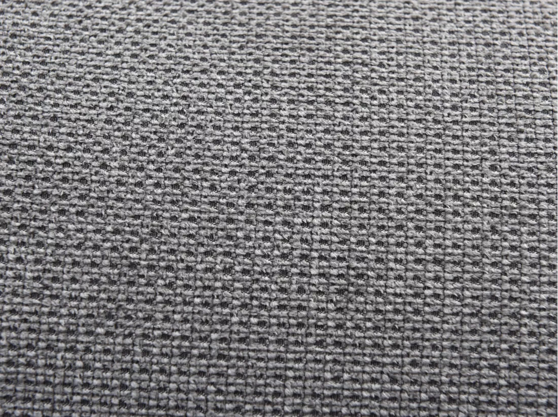 Canapé d'angle droit relax électrique en tissu texturé gris CELTIMO