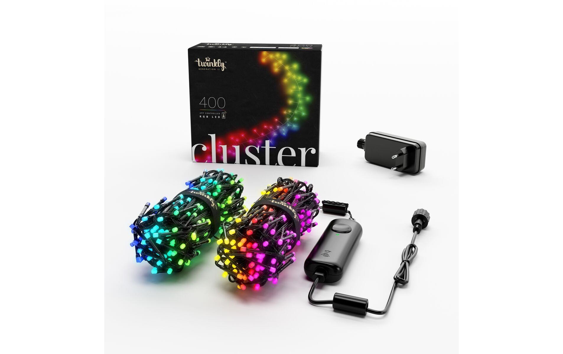 LED-Lichterkette Cluster, 400 LEDs, 6 m, RGB<br>Dekorationsbeleuchtung